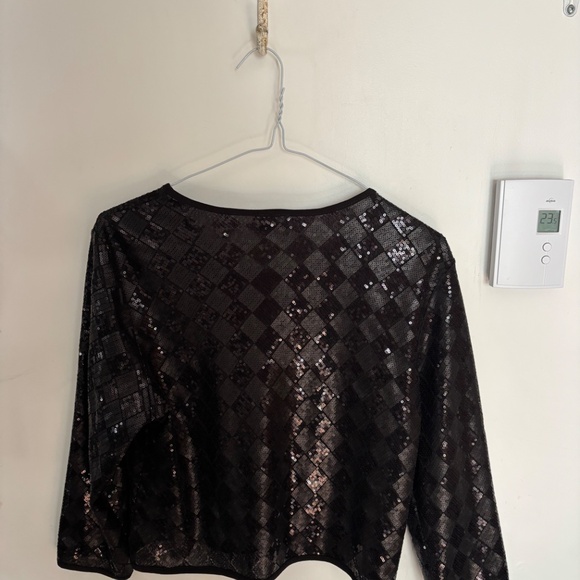 HOLIDAYS Black sequin vest - Picture 3 of 3